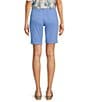 Color:Provence - Image 2 - Petite Size Chelsea High-Rise Side Slit Hem Bermuda Jeans