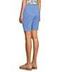 Color:Provence - Image 4 - Petite Size Chelsea High-Rise Side Slit Hem Bermuda Jeans