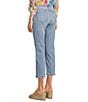 Code Bleu Petite Size Chelsea High Rise Snap Hem Capri Jeans, Color:Misty Wash - Image 4