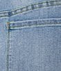 Code Bleu Petite Size Chelsea High Rise Snap Hem Capri Jeans, Color:Misty Wash - Image 6