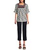 Code Bleu Petite Size Chelsea High Rise Straight Capri Jeans - Image 5
