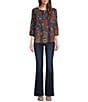 Code Bleu Petite Size Chelsea Stretch Boot Cut Denim Jeans - Image 3
