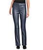 Code Bleu Petite Size Chelsea Stretch Coated Straight Leg Jeans - Image 1