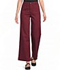 Code Bleu Petite Size Denim Hollywood Waist Patch Pocket Wide Leg Jeans - Image 1