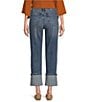 Code Bleu Petite Size High Rise Cropped Boyfriend Jeans, Color:Sage Wash - Image 2