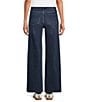 Code Bleu Petite Size High Rise Seam Detail Wide Leg Jeans, Color:Jade Wash - Image 2