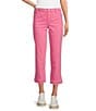 Code Bleu Petite Size High-Rise Straight Leg Double Fray Hem Capri Jeans, Color:Ginn Fizz - Image 1