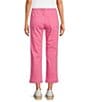 Code Bleu Petite Size High-Rise Straight Leg Double Fray Hem Capri Jeans, Color:Ginn Fizz - Image 2