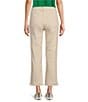 Code Bleu Petite Size High-Rise Straight Leg Double Fray Hem Capri Jeans, Color:Sand Dune - Image 2