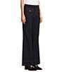 Code Bleu Petite Size High Rise Wide Leg Patch Pocket Jeans, Color:Rinse - Image 3