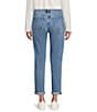 Code Bleu Petite Size Mid Rise Double Roll Cuff Hem Boyfriend Jeans, Color:Juniper Wash - Image 2
