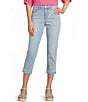 Code Bleu Petite Size Soho Mid-Rise Fray Cuff Hem Capri Jeans - Image 4