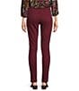 Code Bleu Petite Size Soho Mid Rise Skinny Leg Stretch Denim Jeans, Color:Beet Red - Image 2