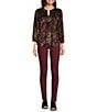 Code Bleu Petite Size Soho Mid Rise Skinny Leg Stretch Denim Jeans, Color:Beet Red - Image 3
