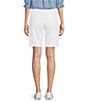 Code Bleu Petite Size Soho Stretch Denim Straight Leg Roll Cuff Hem Bermuda Shorts, Color:Bright White - Image 2