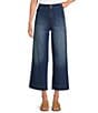 Code Bleu Petite Size Stretch Hollywood Waist High-Rise Wide-Leg Patch Pocket Cropped Jeans, Color:Bluebell Wash - Image 1