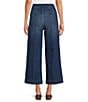 Code Bleu Petite Size Stretch Hollywood Waist High-Rise Wide-Leg Patch Pocket Cropped Jeans, Color:Bluebell Wash - Image 2