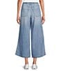 Code Bleu Petite Size Wide Leg Pull-On Crop Side Stripe Ankle Jeans - Image 2