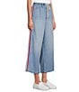 Code Bleu Petite Size Wide Leg Pull-On Crop Side Stripe Ankle Jeans - Image 3