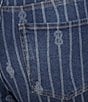 Code Bleu Plus Size Boho Mid Rise Laser Print Bermuda Denim Shorts - Image 4
