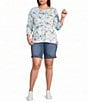 Code Bleu Plus Size Chelsea High Rise Denim Bermuda Shorts - Image 3