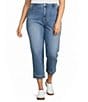 Code Bleu Plus Size Chelsea High-Rise Straight Capri Jeans - Image 1