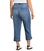 Code Bleu Plus Size Chelsea High-Rise Straight Capri Jeans - Image 4