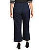 Code Bleu Plus Size Hollywood Waist High Rise Wide Leg Patch Pocket Ankle Jeans, Color:Allure Wash - Image 2