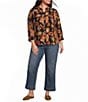 Code Bleu Plus Size Hollywood Waist High Rise Wide Leg Patch Pocket Ankle Jeans - Image 3