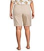 Code Bleu Plus Size Soho Mid-Rise Double Button Rolled Cuff Bermuda Shorts - Image 2