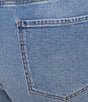 Code Bleu Plus Size Soho Mid Rise Double Button Rolled Cuff Denim Bermuda Shorts - Image 4