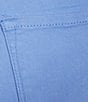 Color:Provence - Image 4 - Plus Size Stretch Denim High-Rise Slim Fit Bermuda Jean Shorts