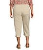 Color:Sand Dune - Image 2 - Plus Size Stretch Denim Patch Pocket Skimmer Jean
