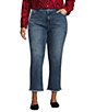 Code Bleu Plus Size Stretch Denim Straight Leg High Rise Jeans - Image 1