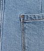 Code Bleu Plus Size Stretch Denim Wide Leg High Rise Tie Waist Cropped Jeans - Image 4