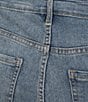 Code Bleu Plus Size Twill High Rise Frayed Cuff Hem Denim Capri Jeans, Color:Jenna Wash - Image 4