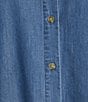 Code Bleu Point Collar Short Sleeve Button Down Shirt, Color:Coastal Wash - Image 4