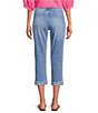 Code Bleu Soho Stretch Denim Embroidered Slim Capri Jeans - Image 2