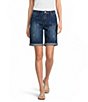 Code Bleu Soho Stretch Denim Printed Mid Rise Bermuda Shorts - Image 1