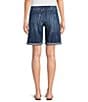 Code Bleu Soho Stretch Denim Printed Mid Rise Bermuda Shorts - Image 2