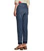 Color:Claire Wash - Image 4 - Straight Leg High Rise Frayed Ankle Hem Jean