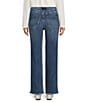 Code Bleu Stretch Denim High Rise Ankle Fray Hem Straight Leg Jeans, Color:Cedar Wash - Image 2