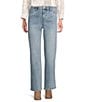 Code Bleu Stretch Denim High Rise Straight Leg Ankle Length Jeans, Color:Haven Wash - Image 1