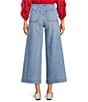 Code Bleu Stretch Denim High Rise Wide Leg Cropped Jeans, Color:Georgia Wash - Image 2