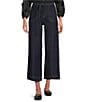 Code Bleu Stretch Denim High Rise Wide Leg Cropped Jeans, Color:Rinse - Image 1