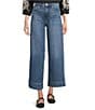 Code Bleu Stretch Denim High Rise Wide Leg Cropped Jeans, Color:Pacifica Wash - Image 1