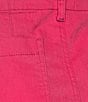 Color:Raspberry Sorbet - Image 4 - Stretch Denim High Rise Wide Leg Patch Pocket Cropped Jeans