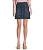 Code Bleu Stretch Denim Mid Rise Skort, Color:Phoenix Wash - Image 1