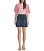 Code Bleu Stretch Denim Mid Rise Skort, Color:Phoenix Wash - Image 5
