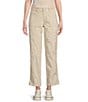 Color:Sand Dune - Image 1 - Tapered Leg Mid Rise Convertible Cargo Pants